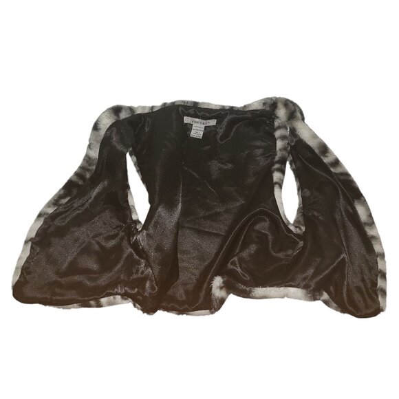 POETRY | Faux Fur OPEN Zebra Printed Costume Vest - Picture 5 of 5